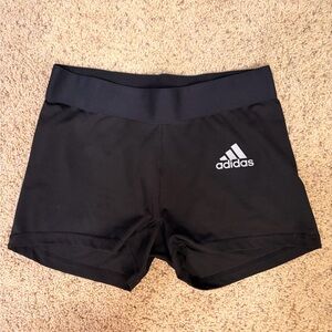 adidas Black Women’s Stretch Bike Shorts with Logo